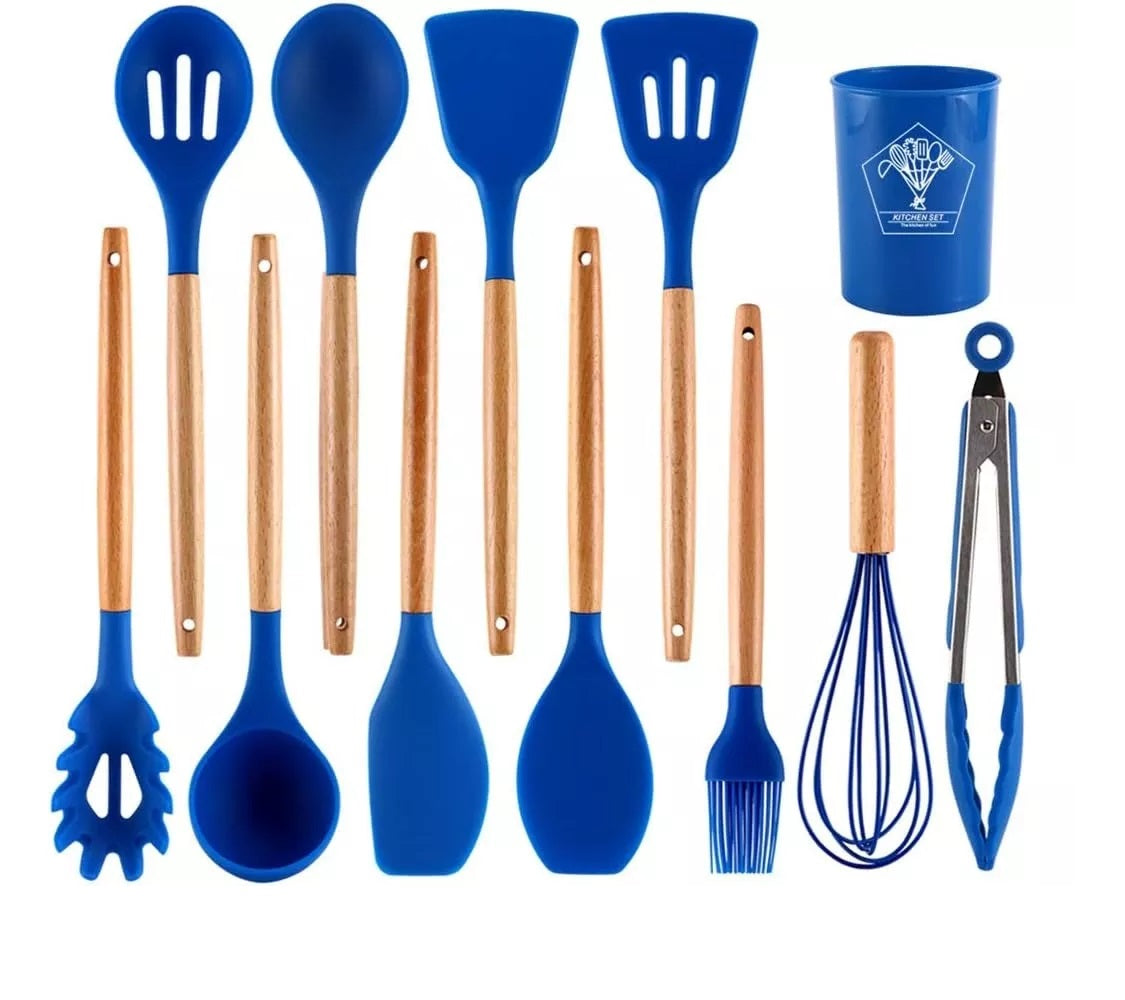 KIT COMPLETO DE UTENSILIOS DE COCINA EN SILICONA